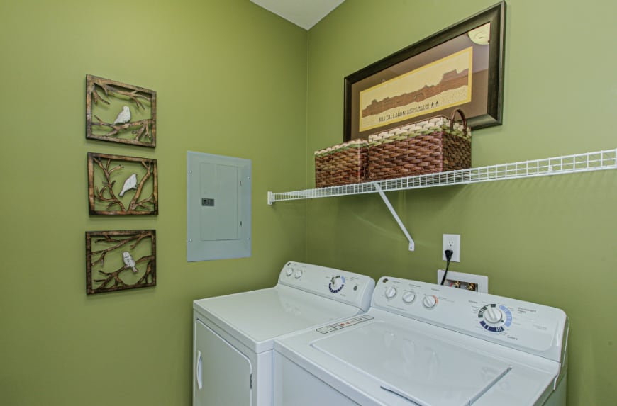 Laundry room in a Sylvania townhome.